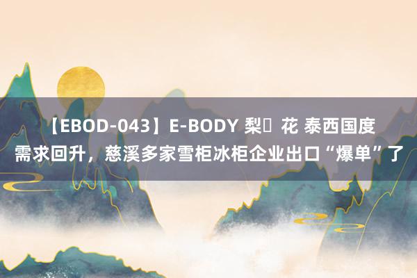 【EBOD-043】E-BODY 梨々花 泰西国度需求回升，慈溪多家雪柜冰柜企业出口“爆单”了