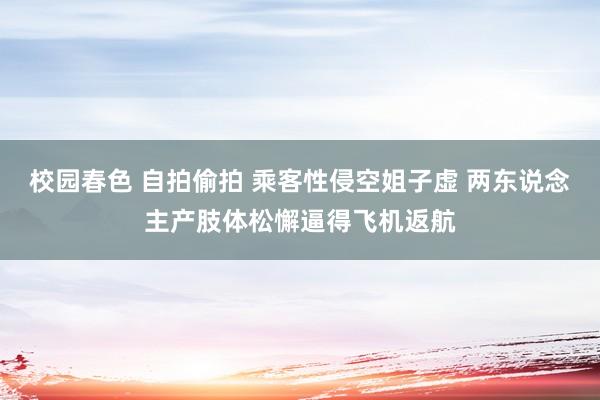 校园春色 自拍偷拍 乘客性侵空姐子虚 两东说念主产肢体松懈逼得飞机返航