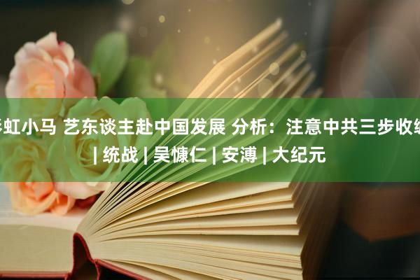 彩虹小马 艺东谈主赴中国发展 分析：注意中共三步收编 | 统战 | 吴慷仁 | 安溥 | 大纪元